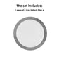 Single woven stainless steel coffee filter disc with a metal rim, about 6.1 cm across