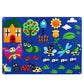 Blue insect and garden felt story board with felt butterflies, bees and ladybugs for children