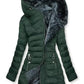 Womens Hooded Mid-Length Cotton Jacket