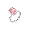 Yj1980001 pink stone oval, 925 silver