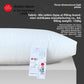 Side view of the three dimensional high bed pillow, walled edge, 1300 g fill, 20 to 22 cm loft