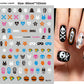 Halloween nail sticker sheet packed with jack o lantern and ghost motifs