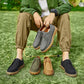 Men's Leather Derby Shoes | scale reference with hand