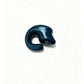Black option, Bag: dark clip-on earphone on a white background