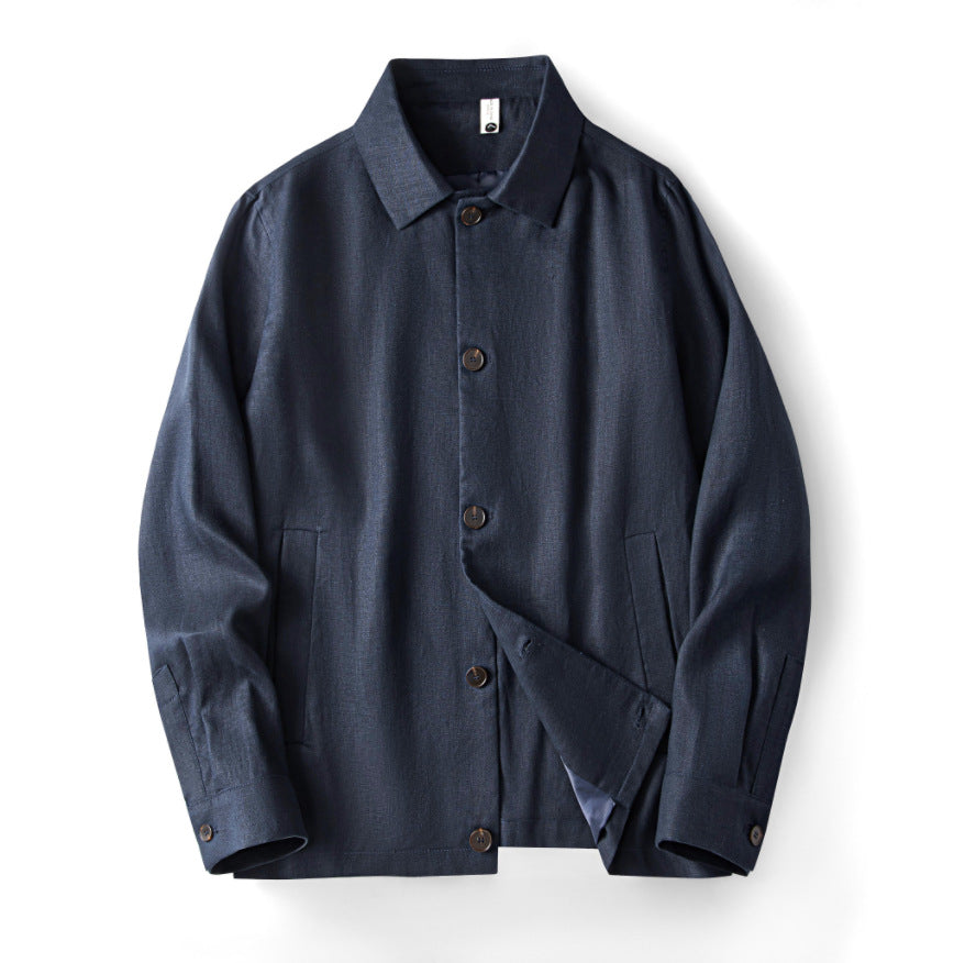 Mens Linen Lapel Casual Jacket | wardrobe pairing example