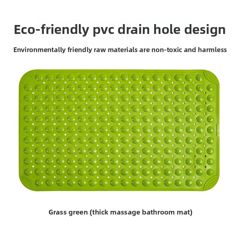 Moulded bath mat in one piece PVC, drainage holes visible between the raised domes