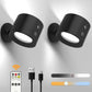Wall lamp twist control set to cool white colour temperature