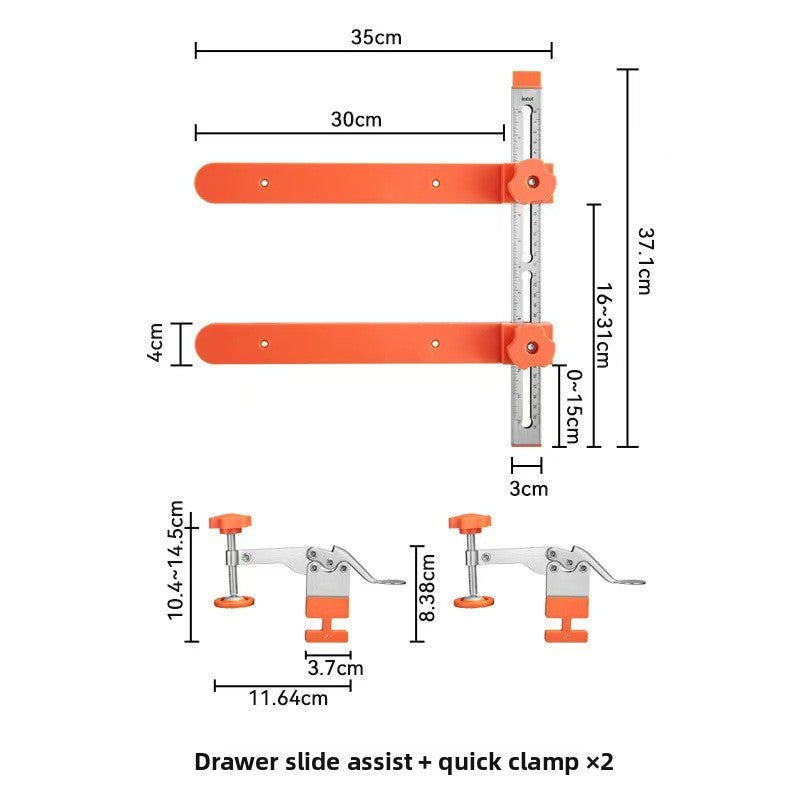 Adjustable Drawer Rail Installation Tool