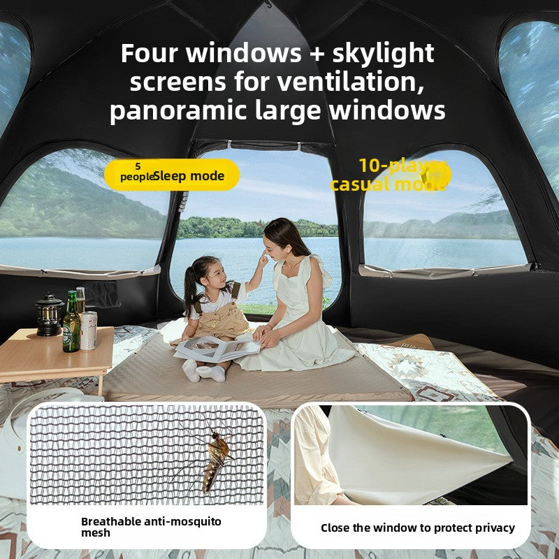 Automatic Pop Up Camping Tent | material close up