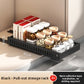 Adjustable divider rack organizing frying pans and saucepans upright