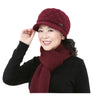 Burgundy hat  scarf