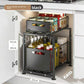 Pull-out Double Layer Kitchen Organizer Rack