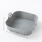 Close view of the food grade silicone air fryer liner with a non stick surface