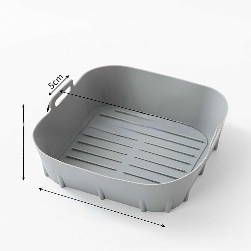 Close view of the food grade silicone air fryer liner with a non stick surface
