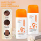 Two oil control shampoo bottles shown with inset photos of soft smooth hair strands