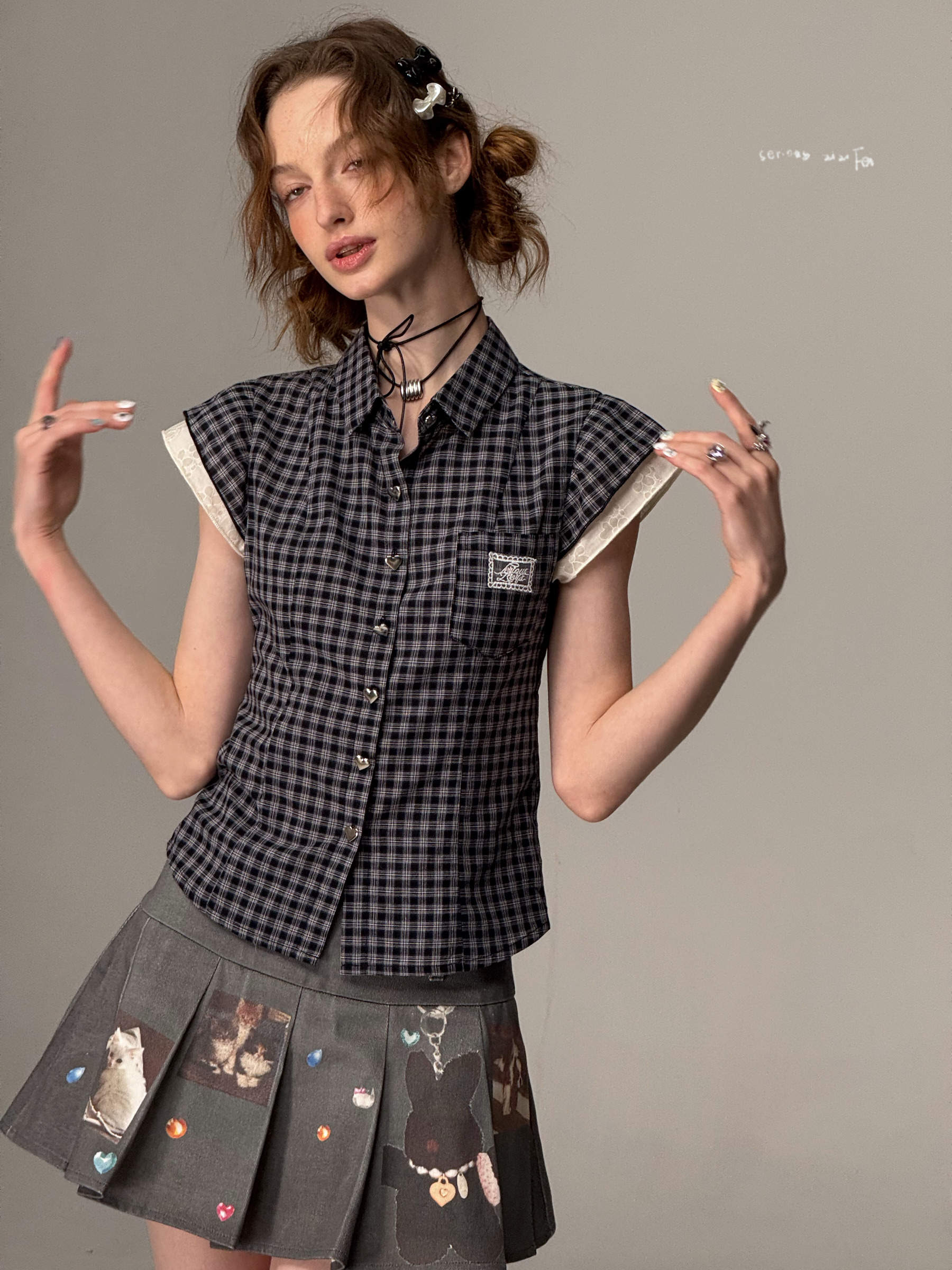 Retro Plaid Cotton Shirt | packaging and presentation view