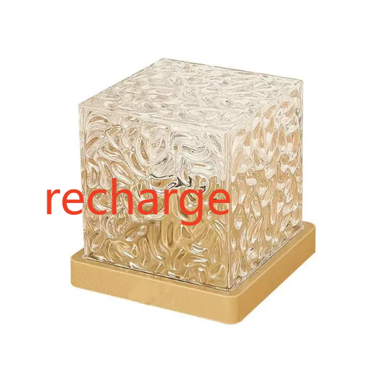 Water ripple projection lamp casting slow moving ripples of warm light across a wall