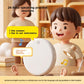 Cartoon child practicing English beside the white AI language practice device, option photo for White