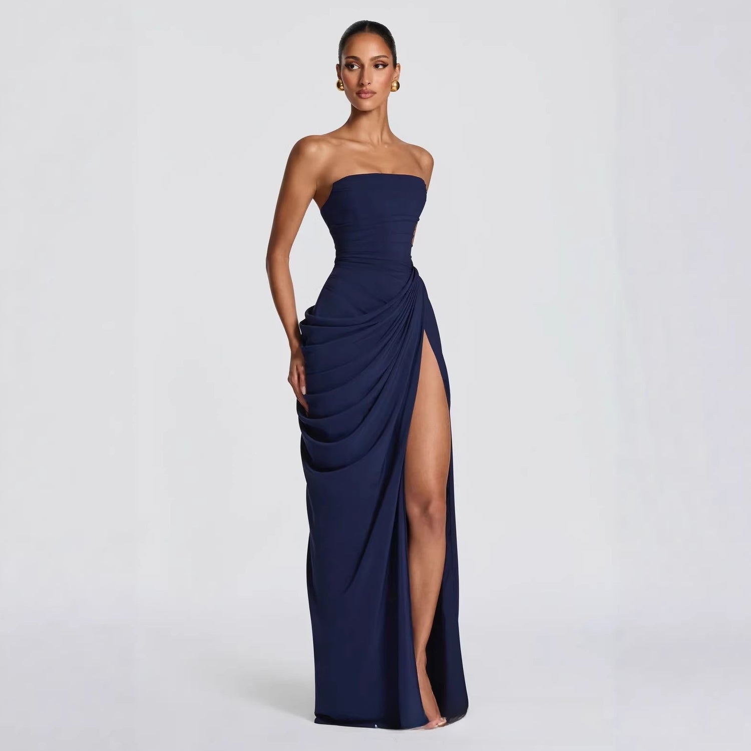 One Shoulder Bodycon Evening Dress for Casual Day, Trip, Relaxed Outing with Easy Styling | macro material texture detail