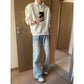Light blue loose-fit jeans