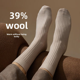 Merino Wool Blend Mid Calf Socks