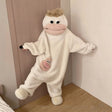 White Big Mouth Romper