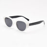 White Frame Black Temples Gray Lens