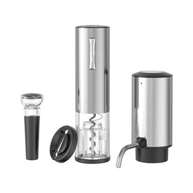 Rechargeable Electric Wine Opener and Aerating Pourer Set