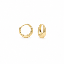 18K Gold Plain Hoop Earrings