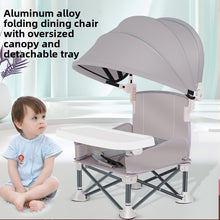 Portable Folding Baby Feeding Chair with Tray and Optional Canopy