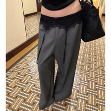 Womens Lace Wide-Leg Casual Pants