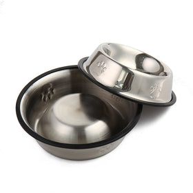 Stainless Steel Pet Food Bowl with Anti Slip Base