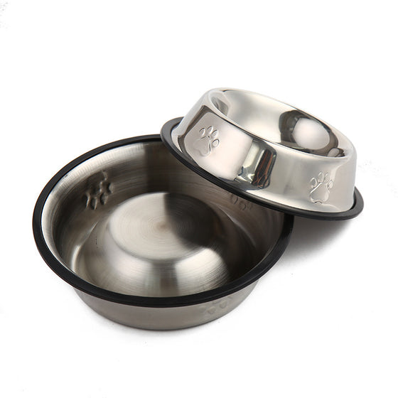 Stainless Steel Pet Food Bowl with Anti Slip Base