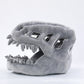 Plush T-Rex skull costume hood and flexible spine tail made of soft polyester crystal velvet