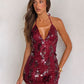 Glitter Wrap Bodycon Backless Dress for Casual Day, Trip, Relaxed Outing with Easy Styling | packaging and presentation view