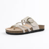 Adjustable Buckle Woven Sandals With Suede Insoles - Apricot