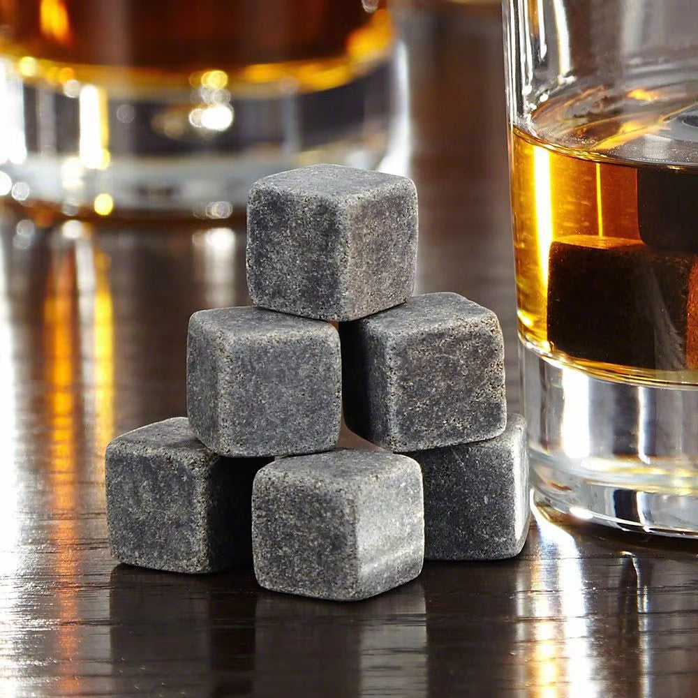 Reusable Whiskey Chilling Stones Set | macro material texture detail