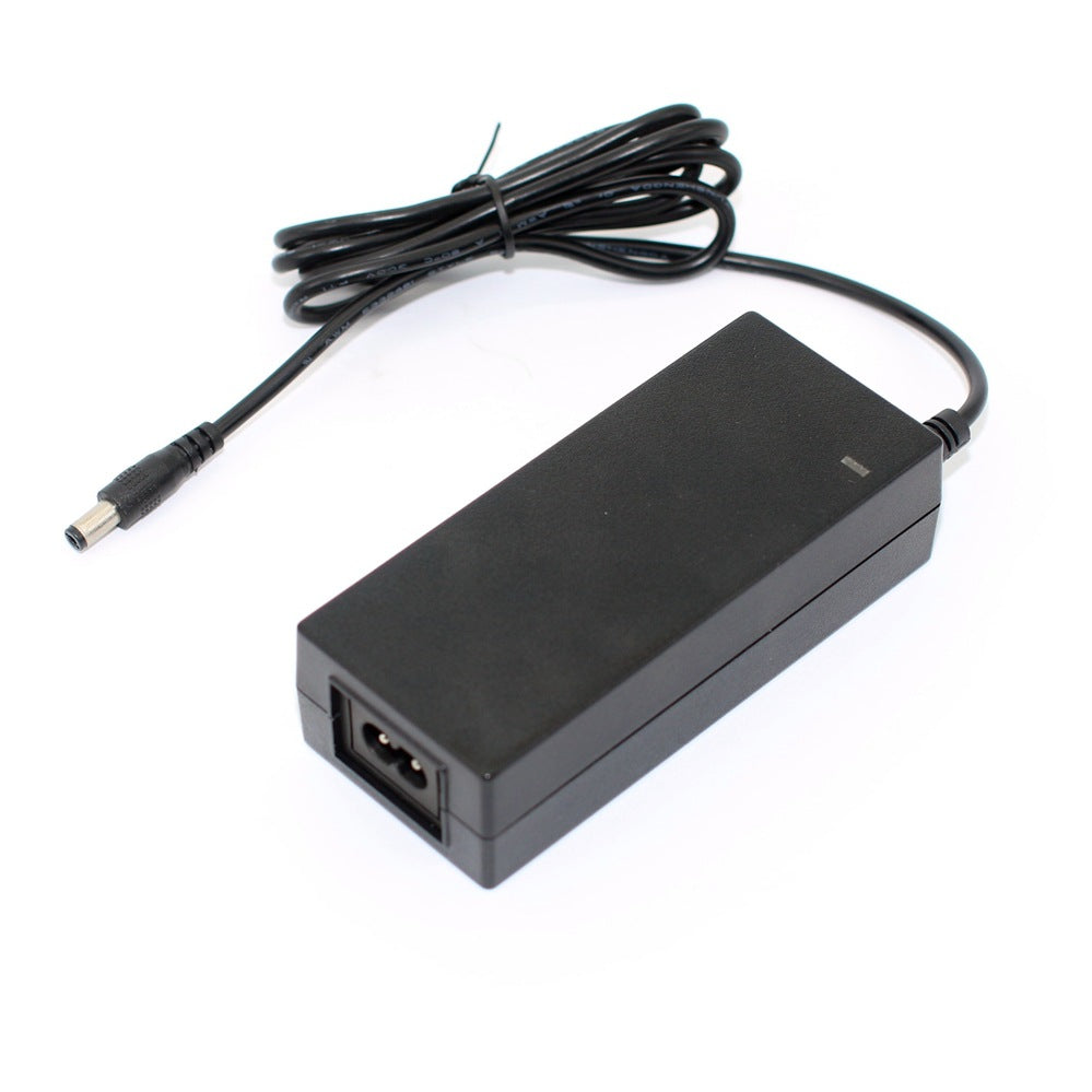Black 72W desktop switching power supply with DC barrel plug cord, photo used for the US Plug option