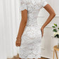 Women's Round Neck Lace Short Sleeve Dress