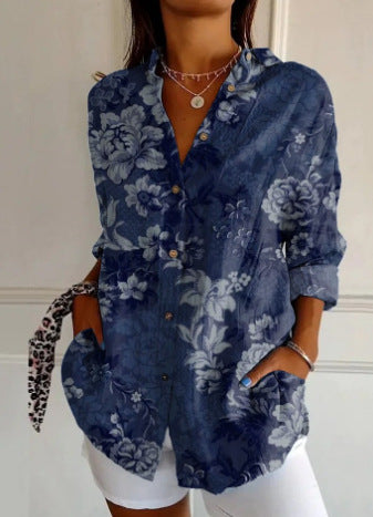 Long Sleeve Floral Print Shirt | packaging and presentation view