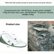 Green Foldable Wedge Pillow Vacuum Comp
