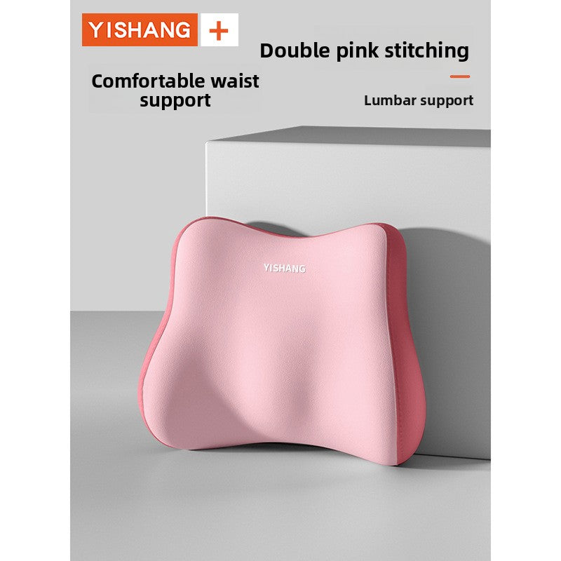 Ergonomic seat cushion shown in daily use on an office chair