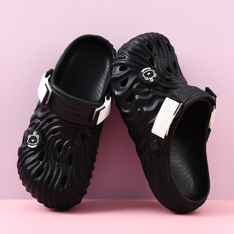 Card gray EVA clog sandal with raised cushioned footbed