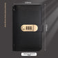 Business black crocodile emboss banknote money holder book with combination lock front