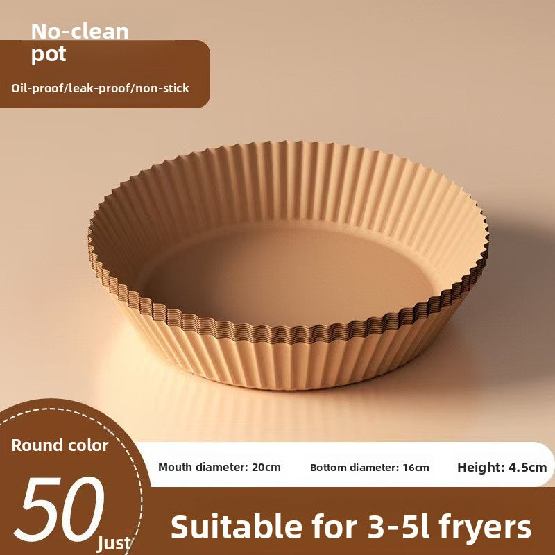 Oil-proof non-stick feature of the air fryer parchment liner highlighted