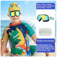 Children's swimming goggles with integrated nose cover