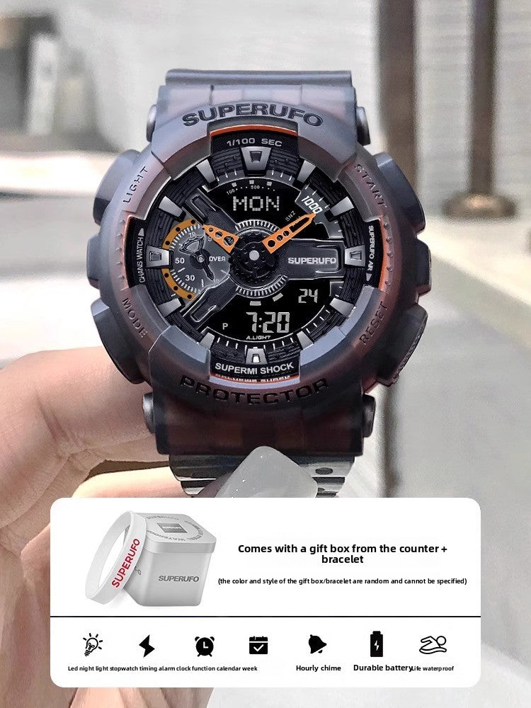 Watch packaged in a small gift box with greeting card