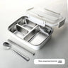 Stainless Steel 3-Compartment White