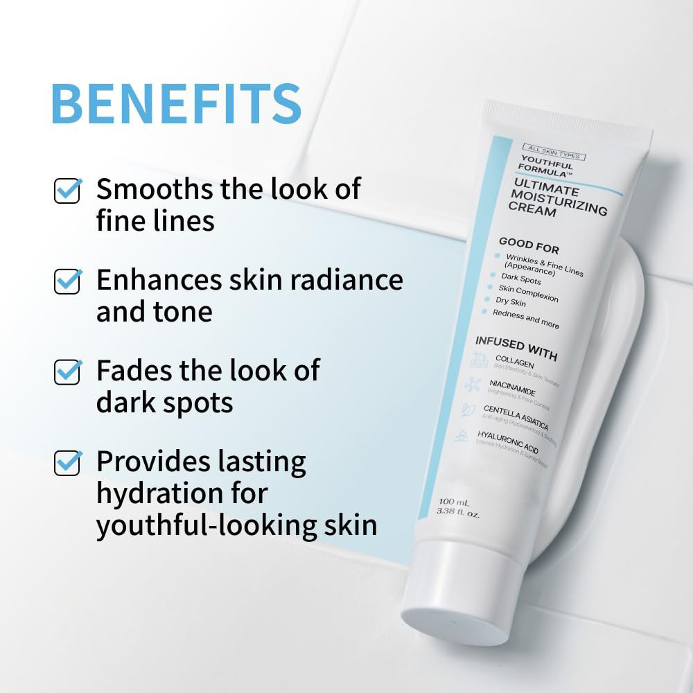 Niacinamide face cream tube showing the 100ml size and label