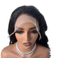 Close view of the 13x4 HD lace front on a mannequin, showing the hairline and part